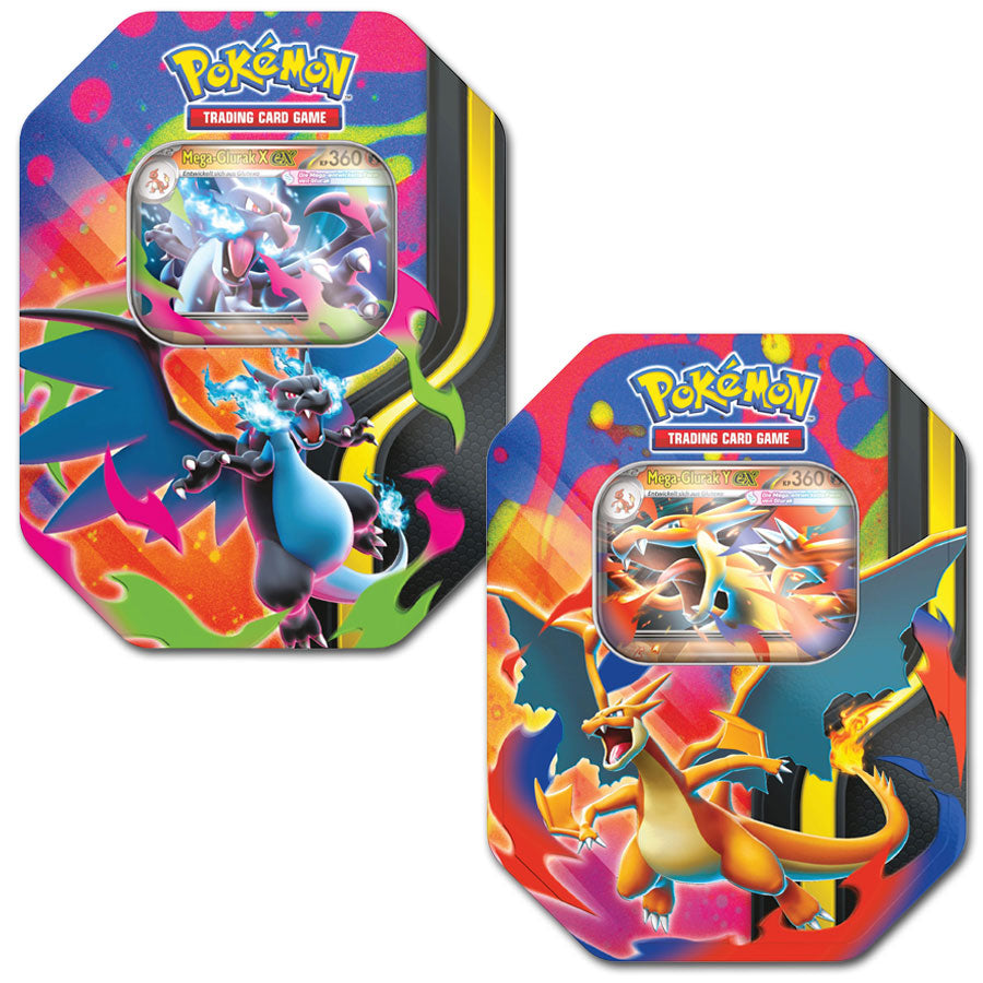Pokémon EX Tin-Box-Set (Mega-Glurak X EX, Mega-Glurak Y EX) online kaufen – RIPP CLUB